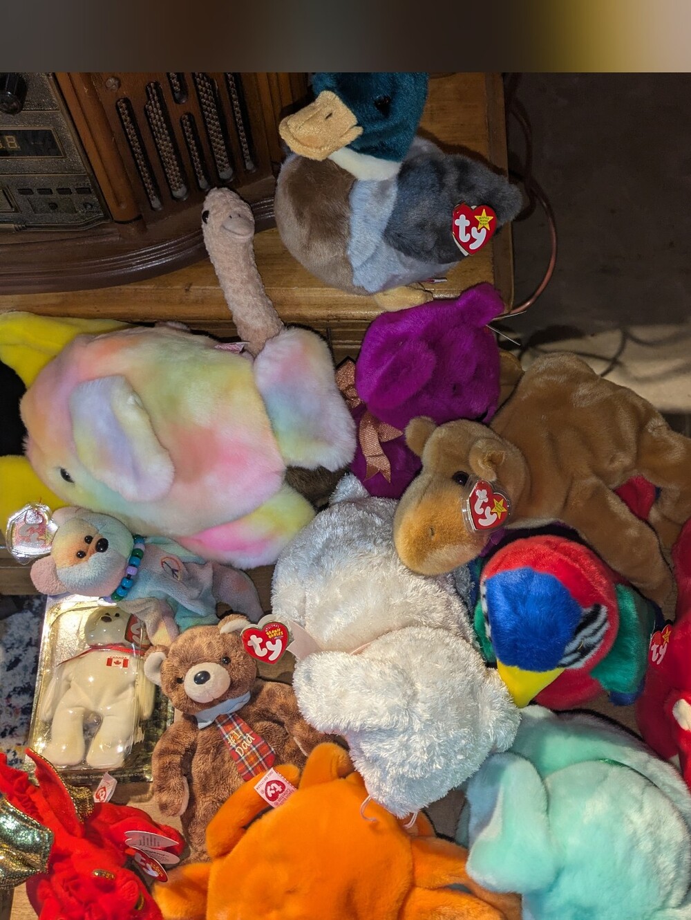 Ty Multicolor Beanie Baby Plush Bundle - Small And Larger Sizes.
